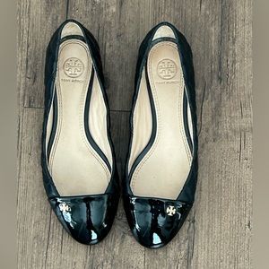 Tory Burch Claremont Black Quilted Flats